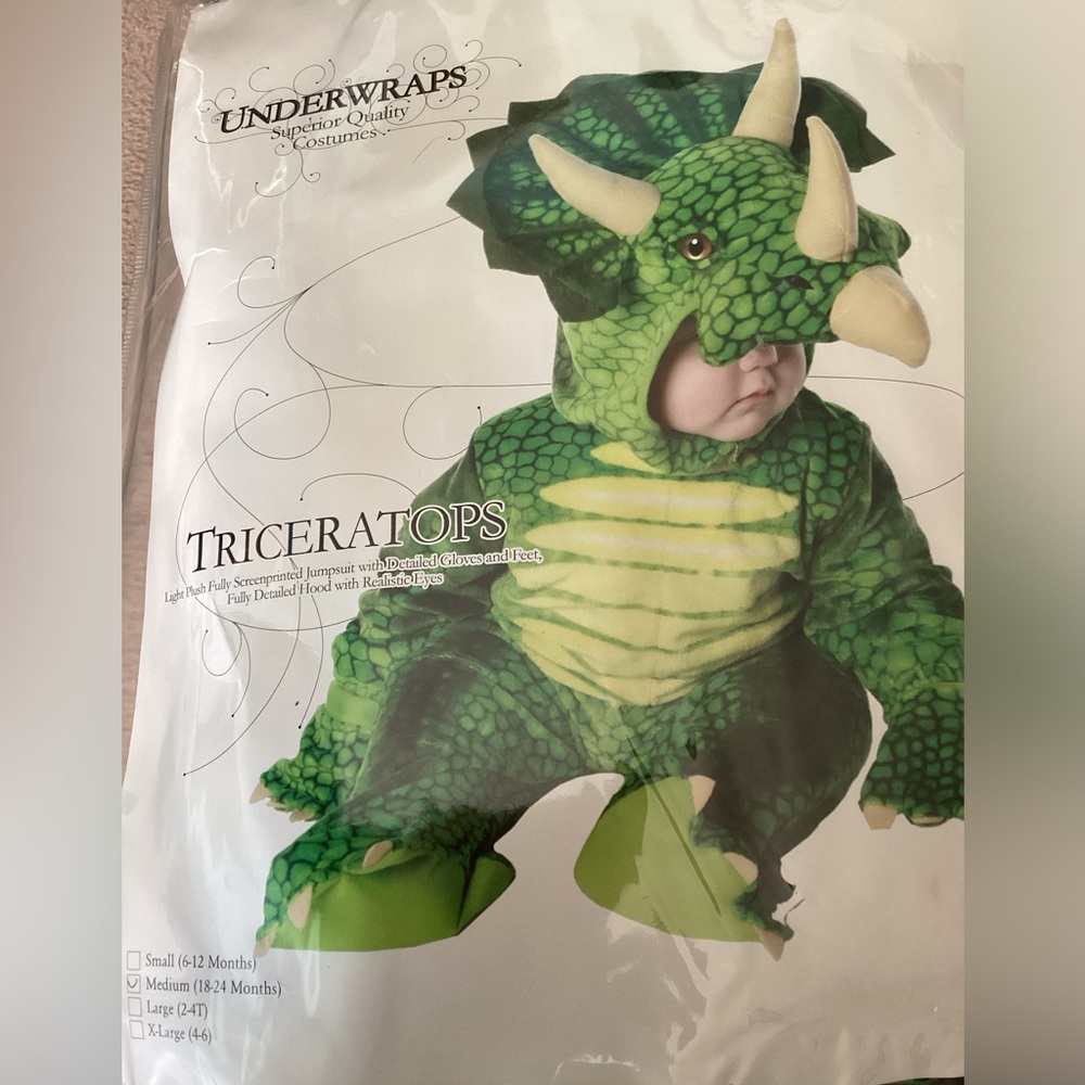 Underwraps baby’s Triceratops  medium 18-24 months